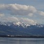 Die Alpen von Lindau aus photografiert
